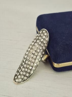 Vintage JewelMint Silver-tone Large Statement Ring